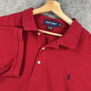 Polo Golf Ralph Lauren Polo Shirt Mens 2XL Red Vintage Cotton Pique Pony